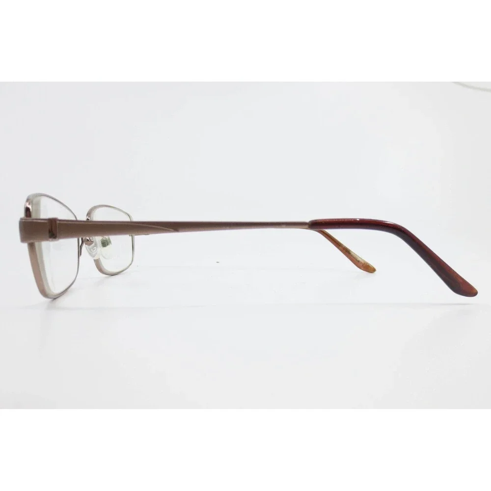 Enhance 4103 Satin Brown Metal Rectangular Eyeglasses Frames 55-17-140 35601